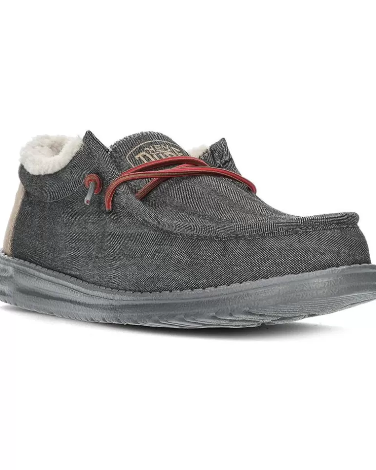 HEY DUDE Mocasines De Hombre Mocasines Dude Wally Shell Black Discount