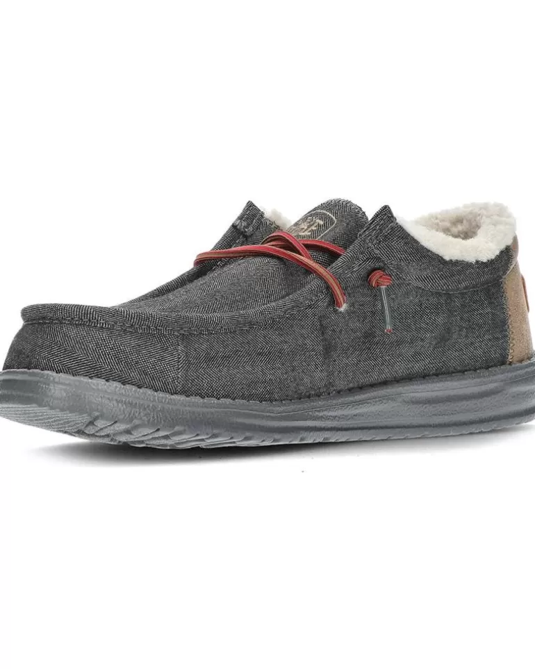 HEY DUDE Mocasines De Hombre Mocasines Dude Wally Shell Black Discount