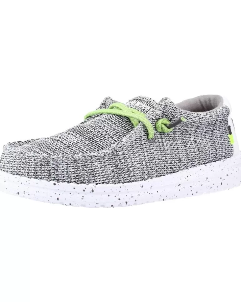 HEY DUDE Mocasines De Niño Wally Youth Gris Best Sale