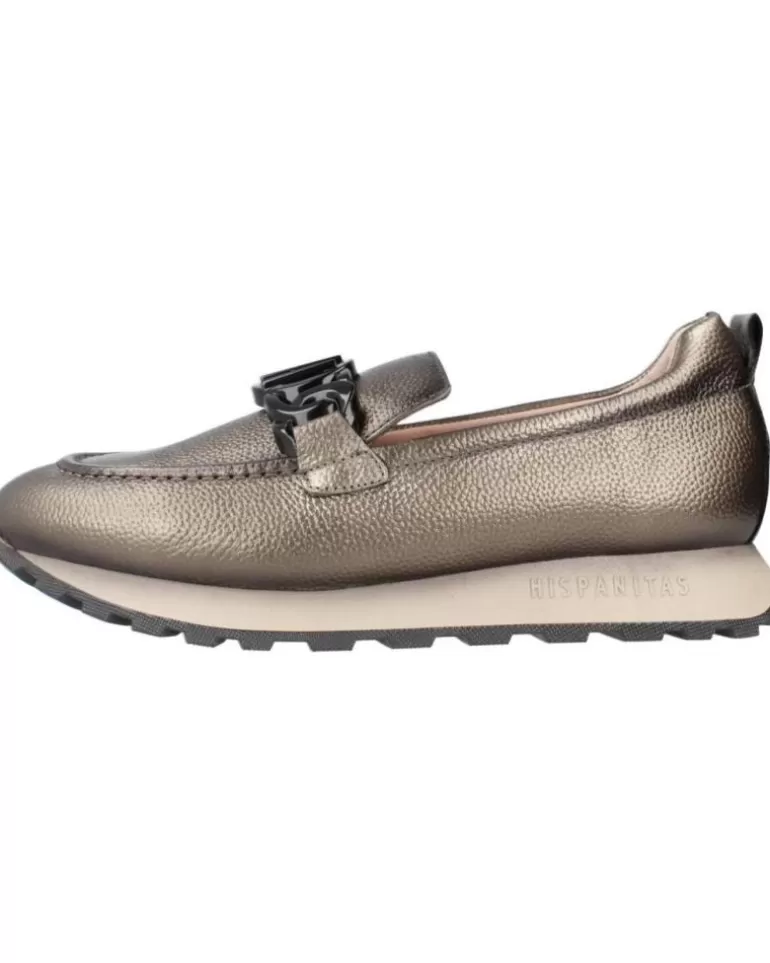 HISPANITAS Mocasines De Mujer Boira Bolmet Plata Best