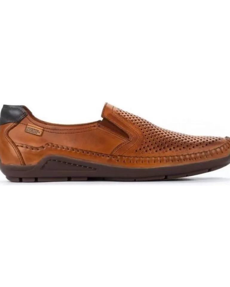 PIKOLINOS Mocasines De Hombre Zapato Piel Microperforados Brandy Best Sale
