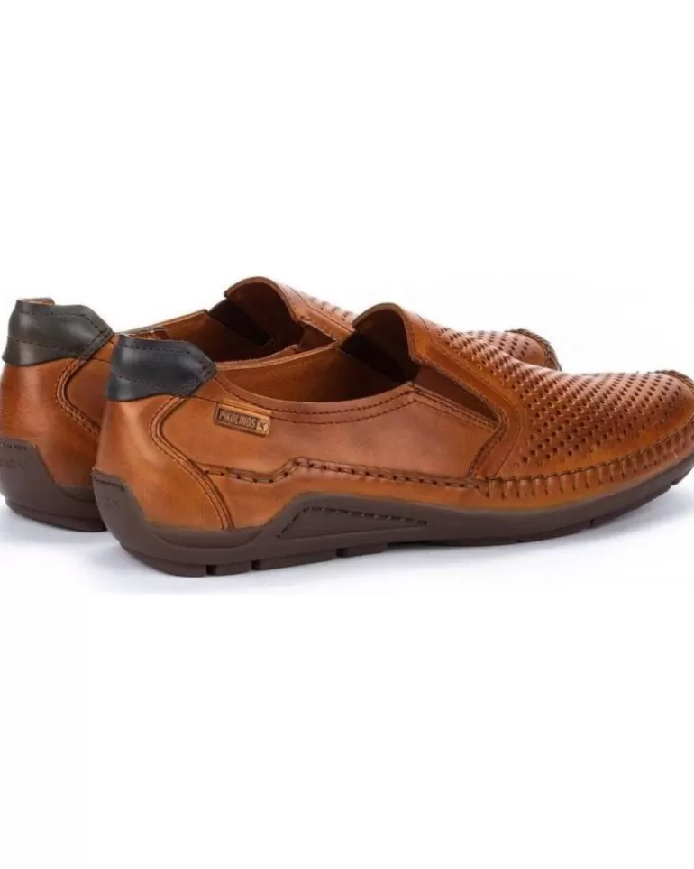 PIKOLINOS Mocasines De Hombre Zapato Piel Microperforados Brandy Best Sale