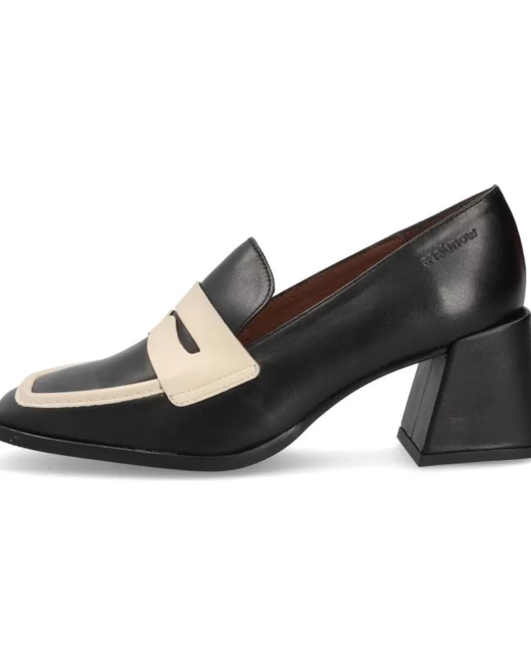 WONDERS Mocasines De Mujer Mocasin Negro-Cream Clearance
