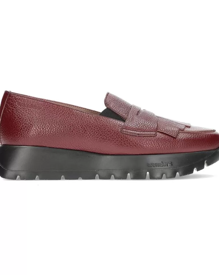 WONDERS Mocasines De Mujer Mocasines A2454 Vino Flash Sale