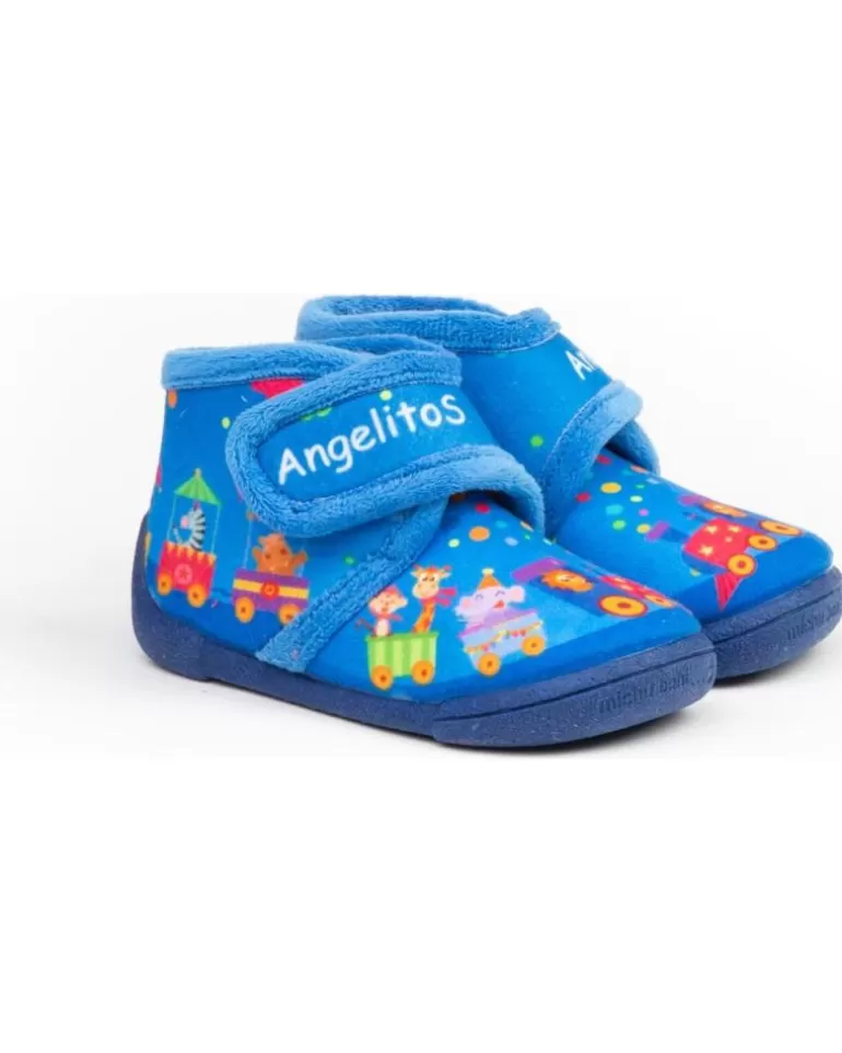 ANGELITOS Nauticos De Hombre Pantufla Infantil Estampado 137 Azul Cheap