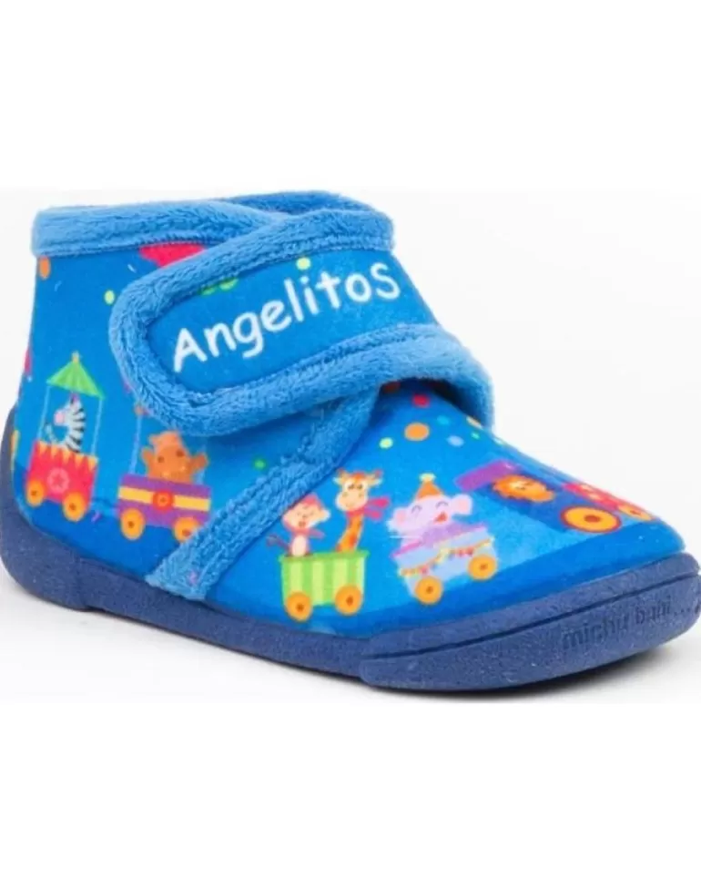 ANGELITOS Nauticos De Hombre Pantufla Infantil Estampado 137 Azul Cheap