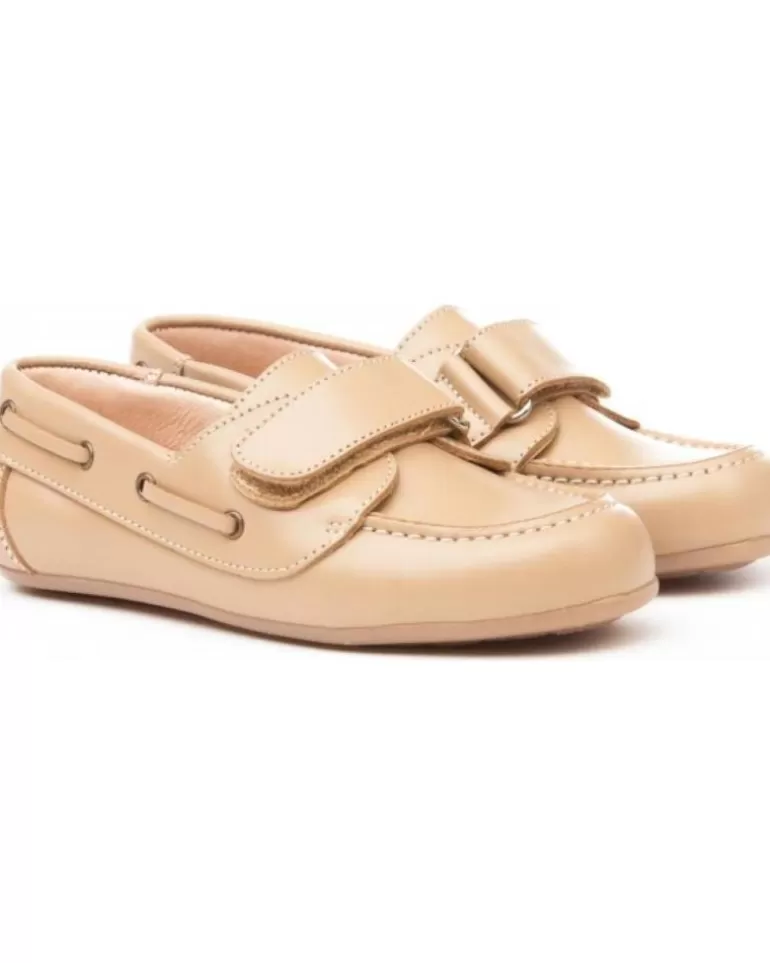 ANGELITOS Nauticos De Niño Nautico Piel 353 Camel New