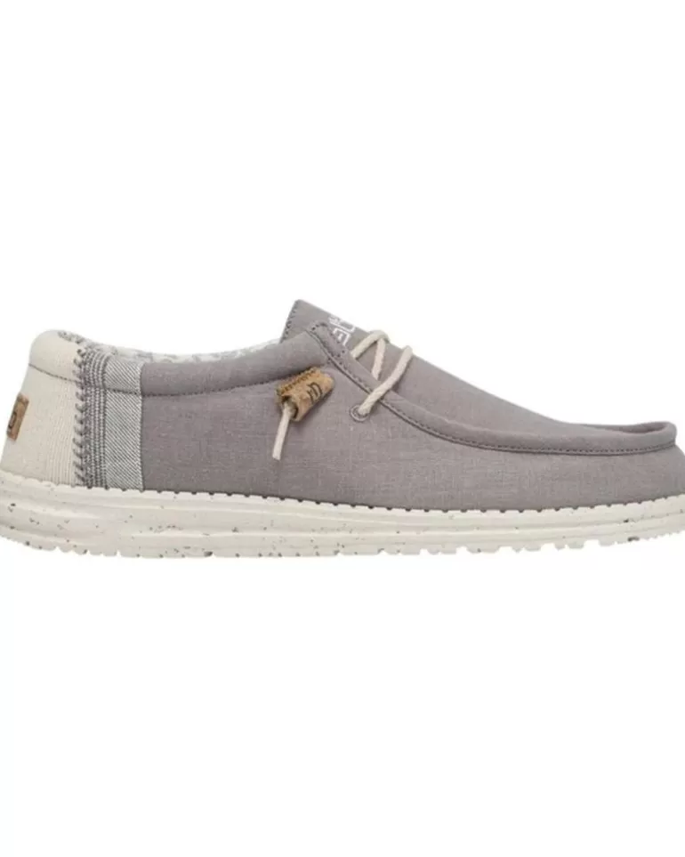 HEY DUDE Nauticos De Hombre Wally Linen Natural Beig Gris Sale
