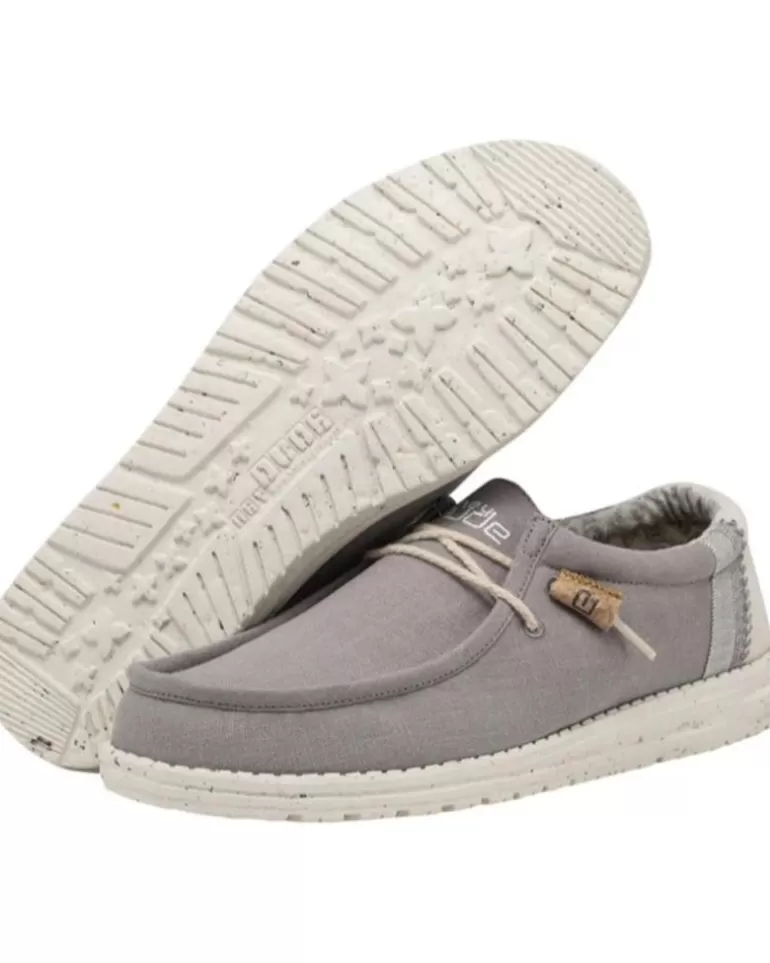HEY DUDE Nauticos De Hombre Wally Linen Natural Beig Gris Sale
