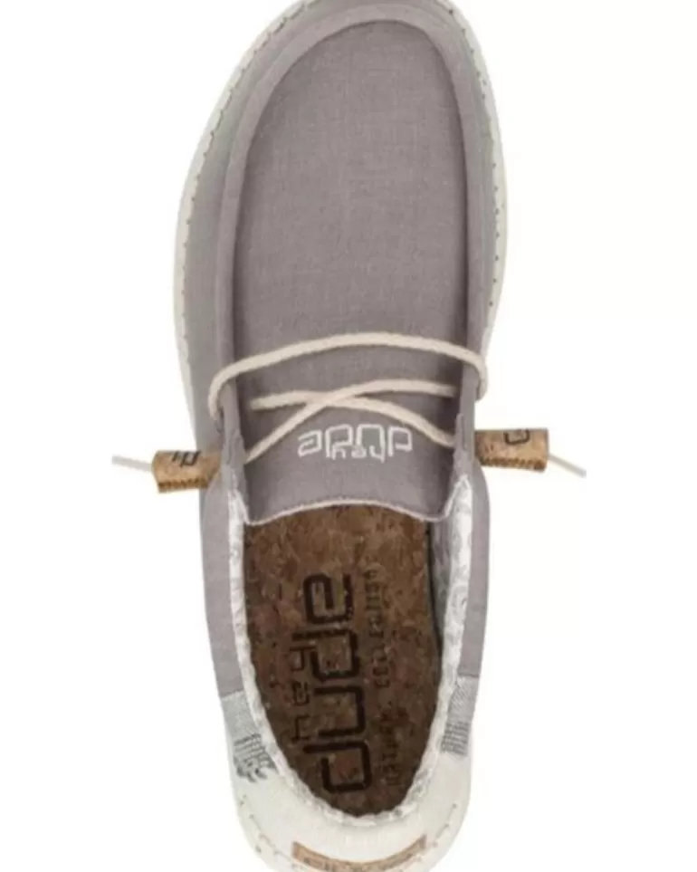 HEY DUDE Nauticos De Hombre Wally Linen Natural Beig Gris Sale