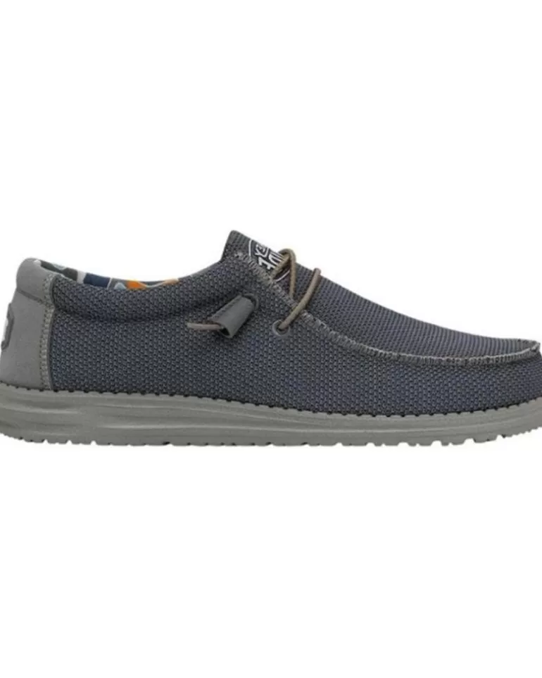 HEY DUDE Nauticos De Hombre Wally Sox Triple Needle - Blue Shadow Jeans Clearance