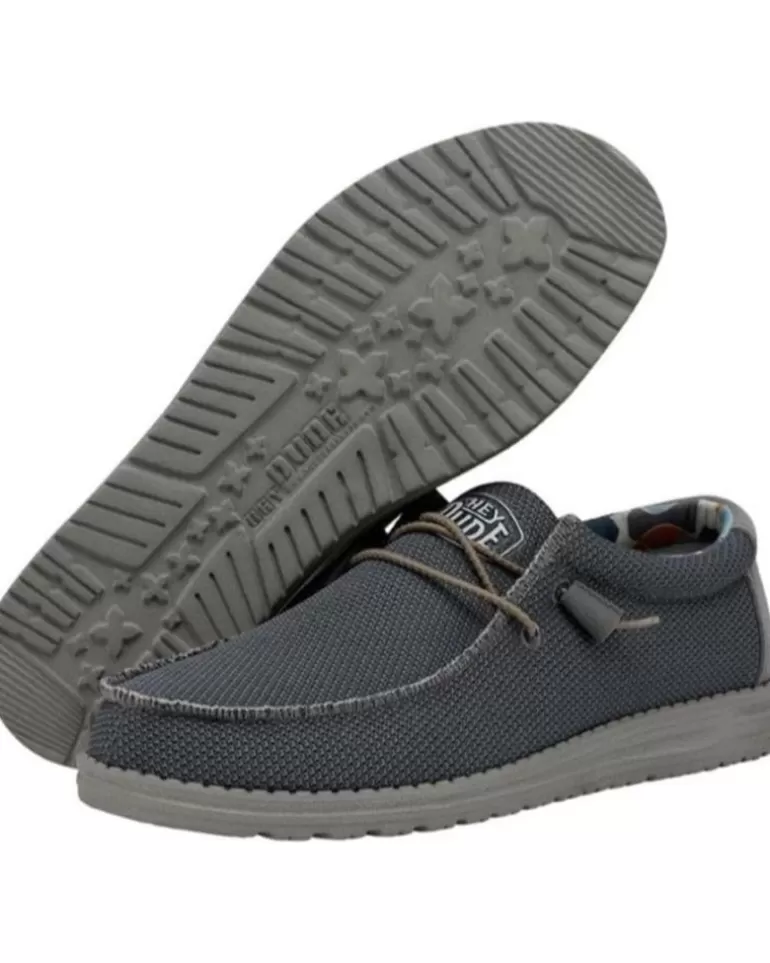HEY DUDE Nauticos De Hombre Wally Sox Triple Needle - Blue Shadow Jeans Clearance