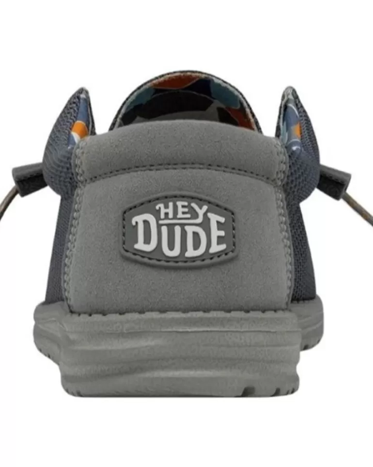 HEY DUDE Nauticos De Hombre Wally Sox Triple Needle - Blue Shadow Jeans Clearance