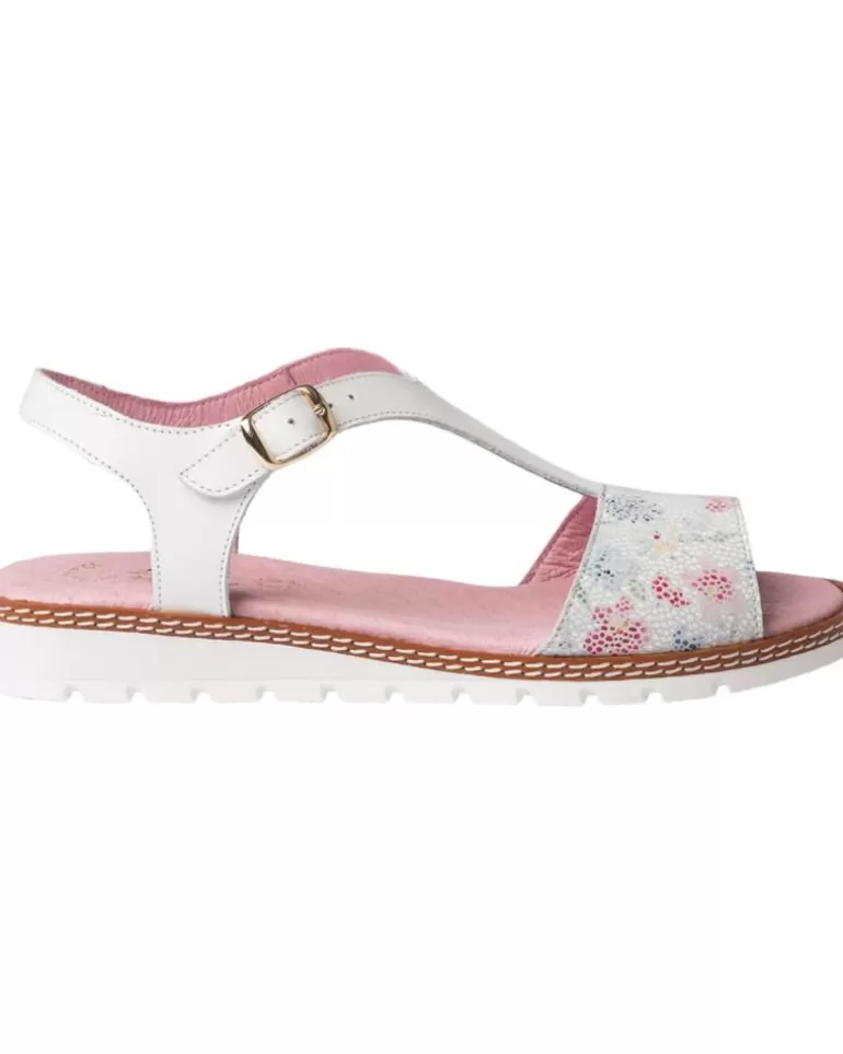 ANGELITOS Sandalias De Niña Sandalia H Flor Ang625 Blanco Fashion