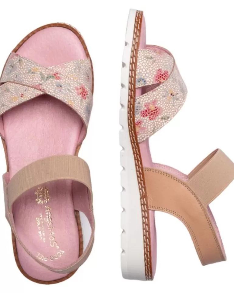 ANGELITOS Sandalias De Niña Sandalia H Flor Ang626 Nude Shop
