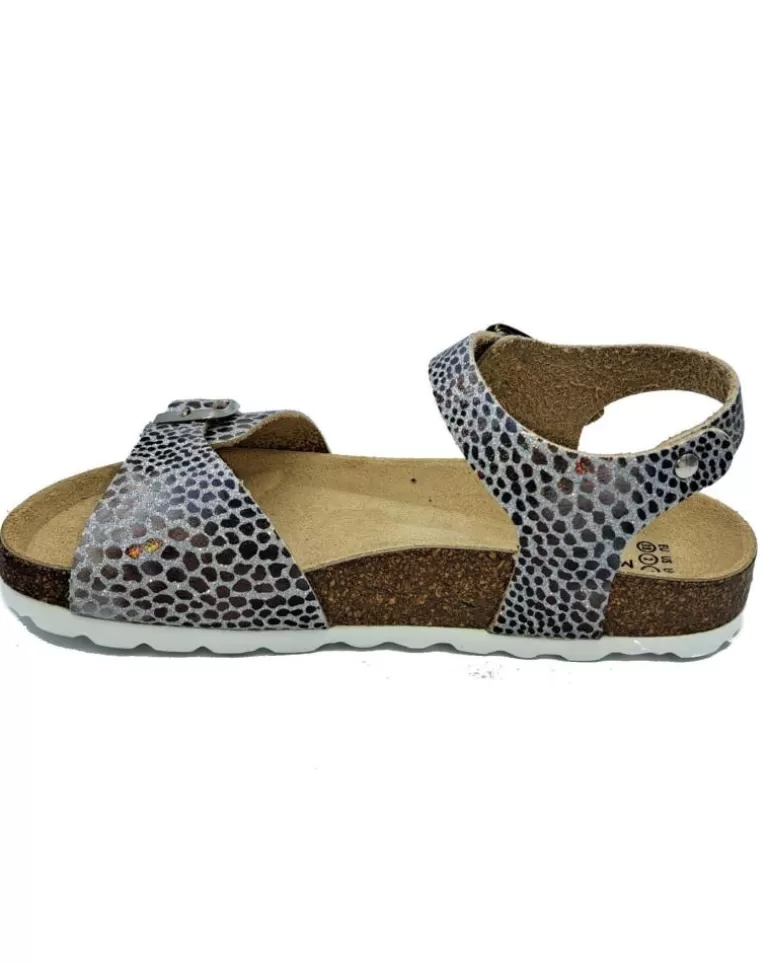 CALZADOMANIA Sandalias De Niña Sandalia Piel Plata Cheap