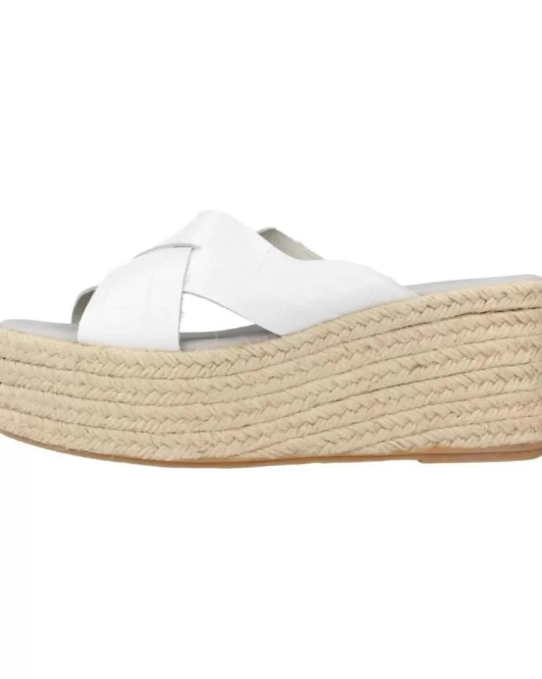CLARA DURAN Sandalias De Mujer Platafp1Cd Blanco Hot