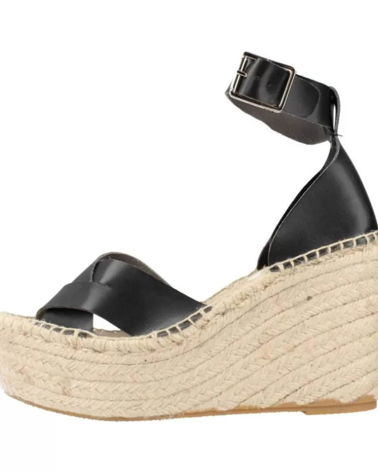 CLARA DURAN Sandalias De Mujer Platafp5Cd Negro Best Sale