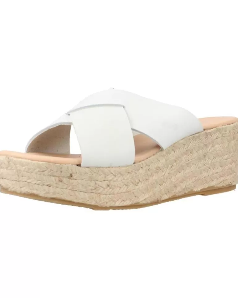 CLARA DURAN Sandalias De Mujer Platafp7Cd Blanco Store