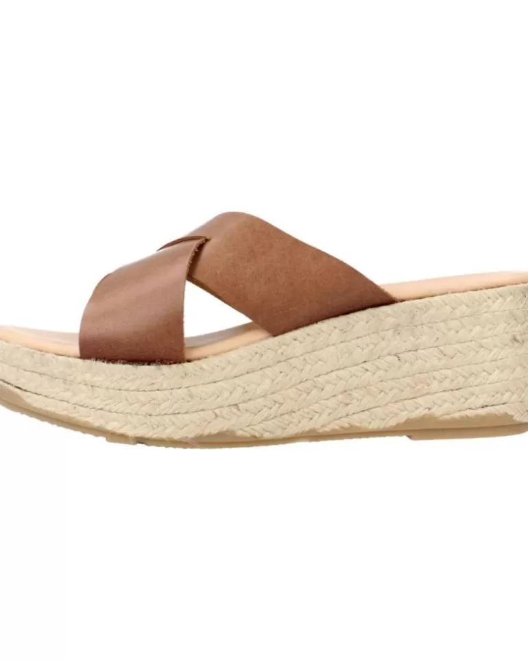 CLARA DURAN Sandalias De Mujer Platafp7Cd Marron Shop