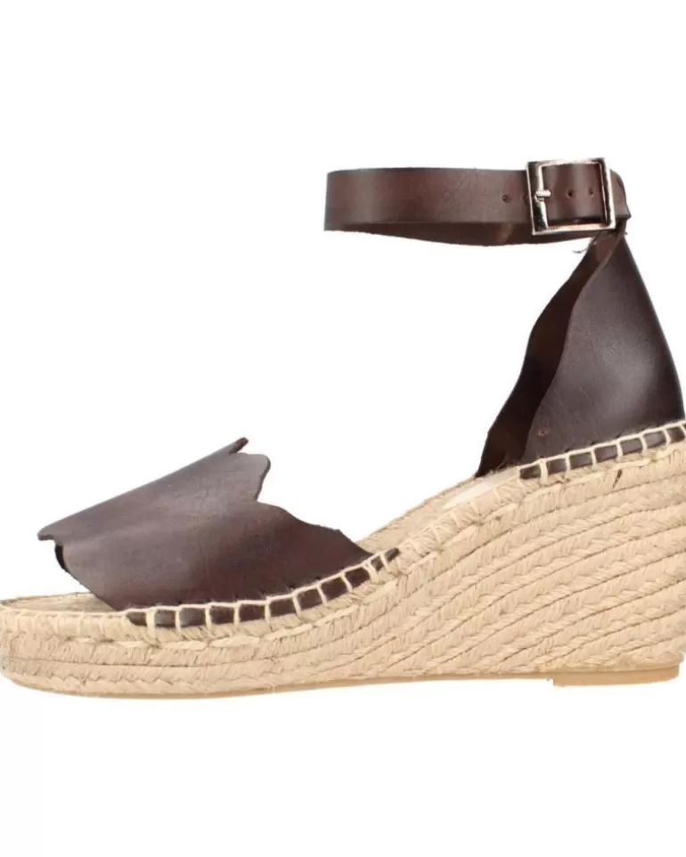 CLARA DURAN Sandalias De Mujer Platafp8Cd Marron Flash Sale