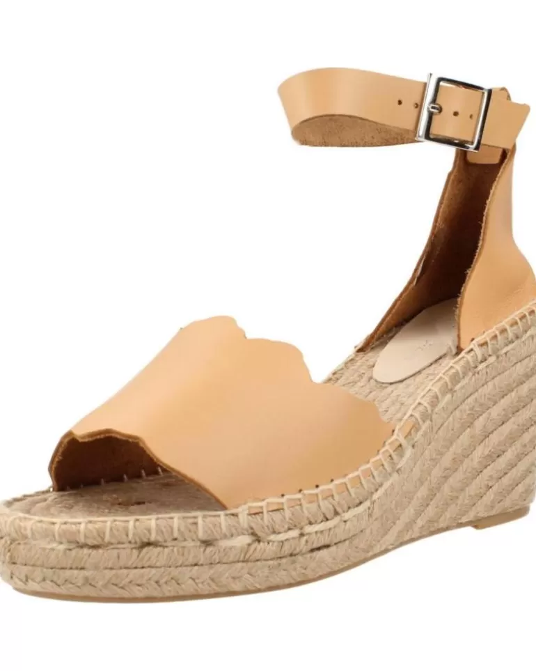 CLARA DURAN Sandalias De Mujer Platafp8Cd Marron Claro Hot