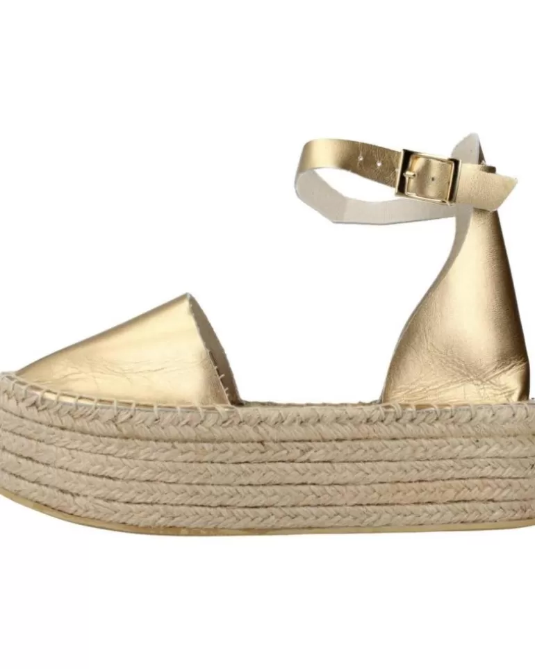CLARA DURAN Sandalias De Mujer Platalamcd Oro Flash Sale