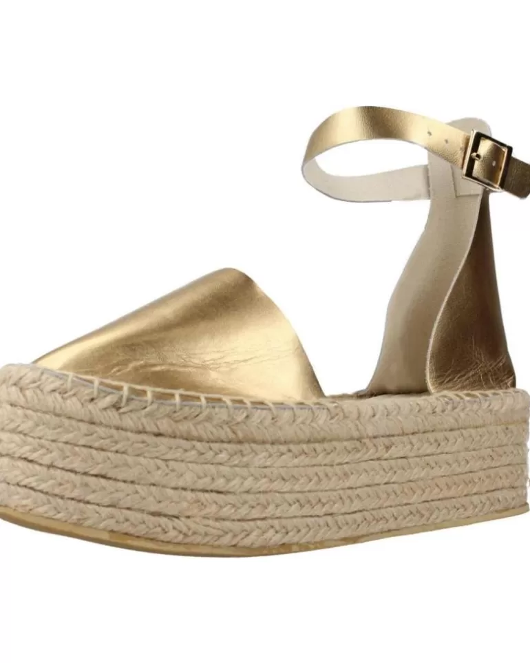 CLARA DURAN Sandalias De Mujer Platalamcd Oro Flash Sale
