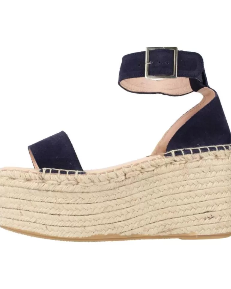 CLARA DURAN Sandalias De Mujer Platasercd Azul Store