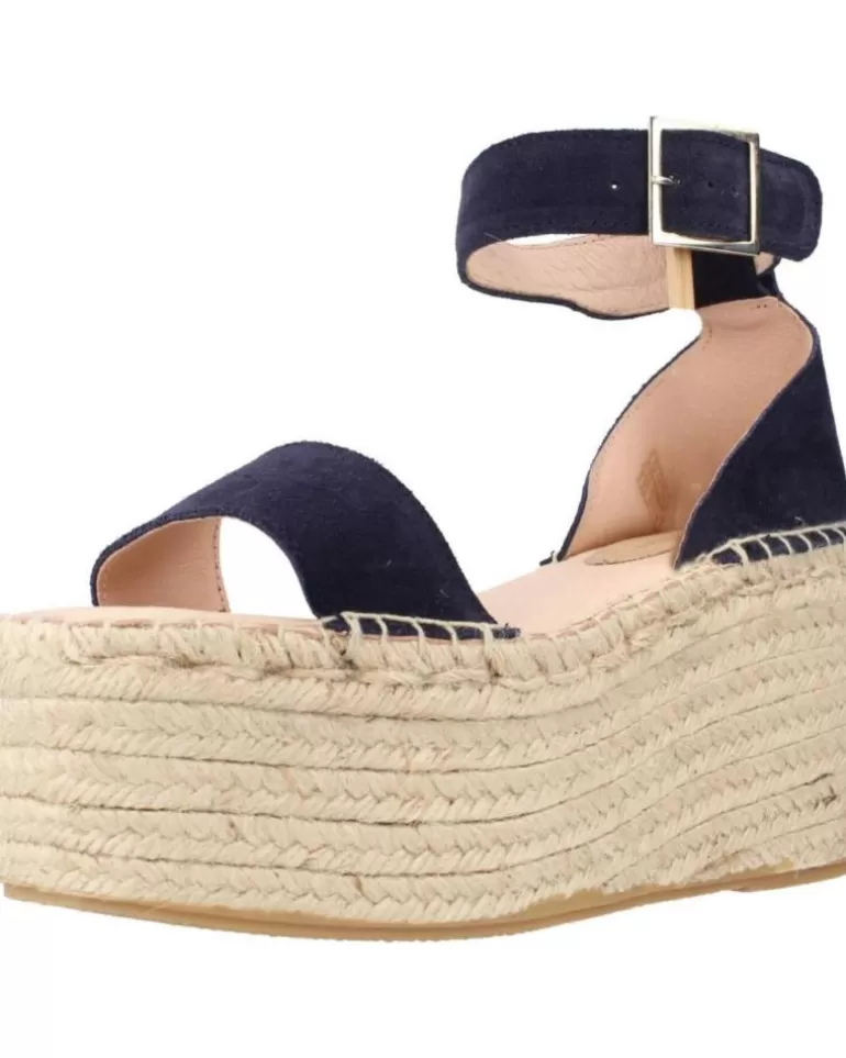 CLARA DURAN Sandalias De Mujer Platasercd Azul Store
