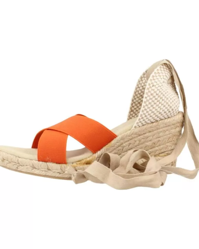 CLARA DURAN Sandalias De Mujer Valenesl2Cd Naranja Discount