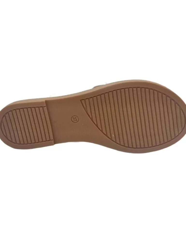 EPOCHE XI Sandalias De Mujer Sandalia Plana Cruzada 704 Blanco Fashion