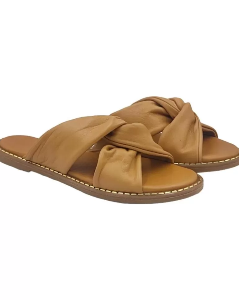 EPOCHE XI Sandalias De Mujer Y Niña Sandalia Plana Cruzada 704 Cuero Cheap