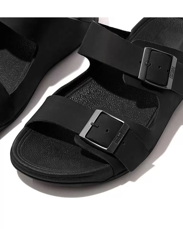 FITFLOP Sandalias De Hombre Sandalias Gd2 Gogh Moc Buckle Lth Slides Black Cheap