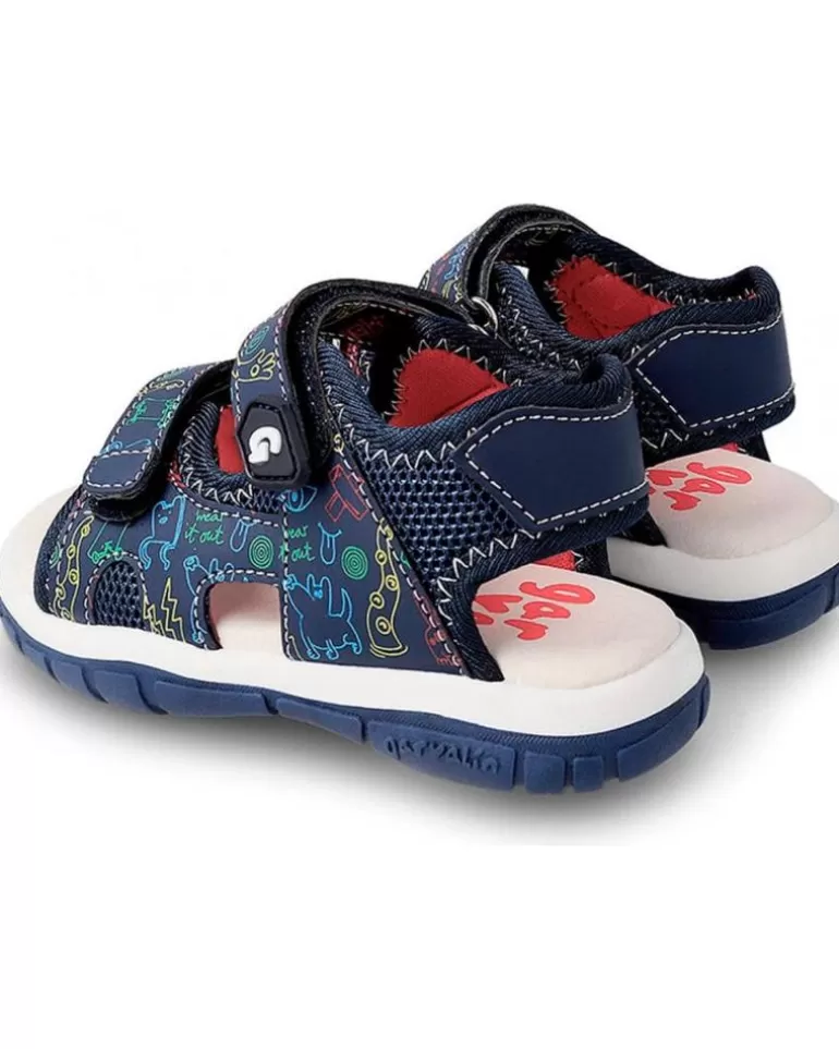 GARVALIN Sandalias De Niño Sandalias Deportivas 232806 Print Azul Discount