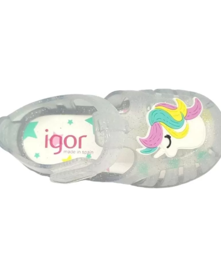IGOR Sandalias De Niña Cangrejera Agua Tr Transparente Glit Store