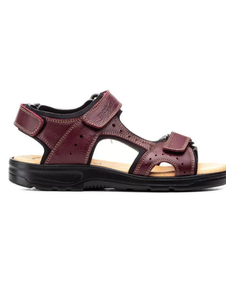 LA VIDA ROSA Sandalias De Hombre Y Niño Sandalia Plana Burdeos Flash Sale