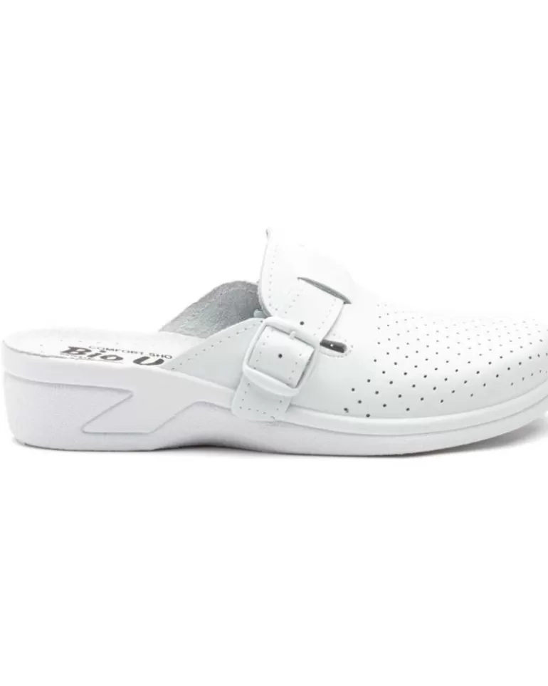 LA VIDA ROSA Sandalias De Mujer Zueco Blanco Cheap