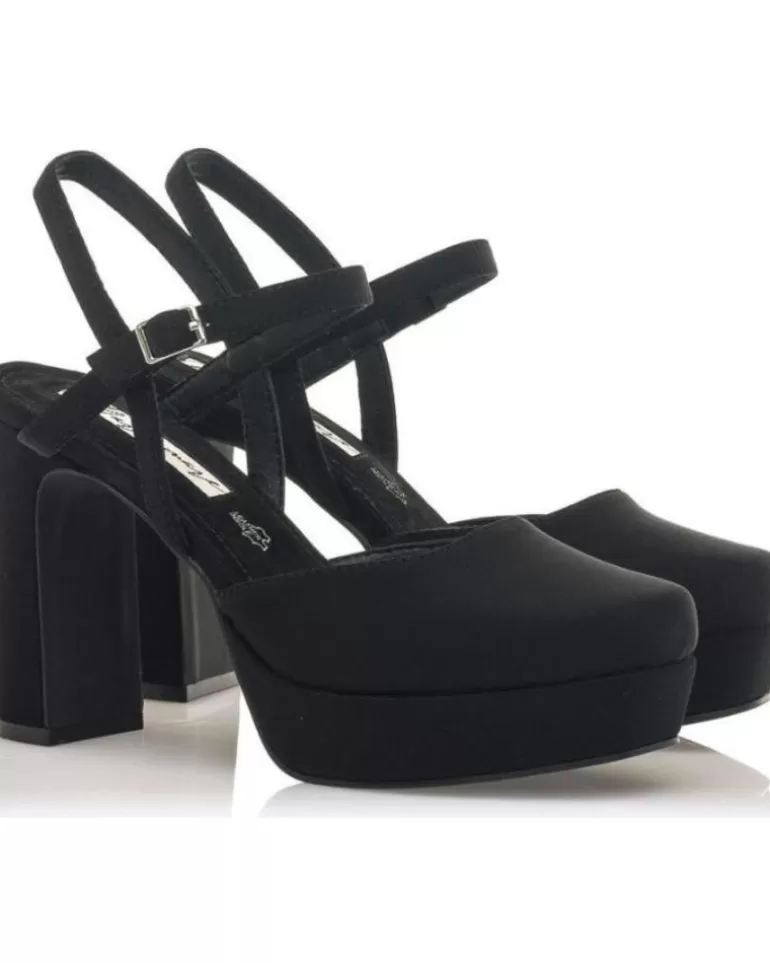 MARIA MARE Sandalias De Mujer Zapato Roseta Plataforma Abierto Negro Best