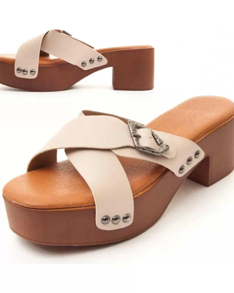 MONTEVITA Sandalias De Mujer Clogsand2 Beige Discount