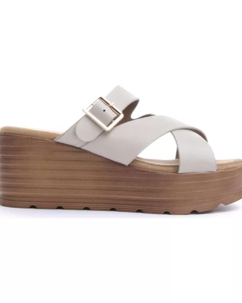 MONTEVITA Sandalias De Mujer Wedsun3 Beige Fashion