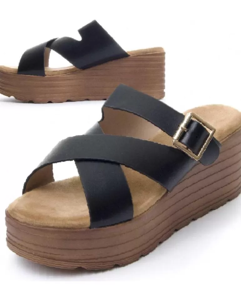 MONTEVITA Sandalias De Mujer Wedsun3 Black Fashion