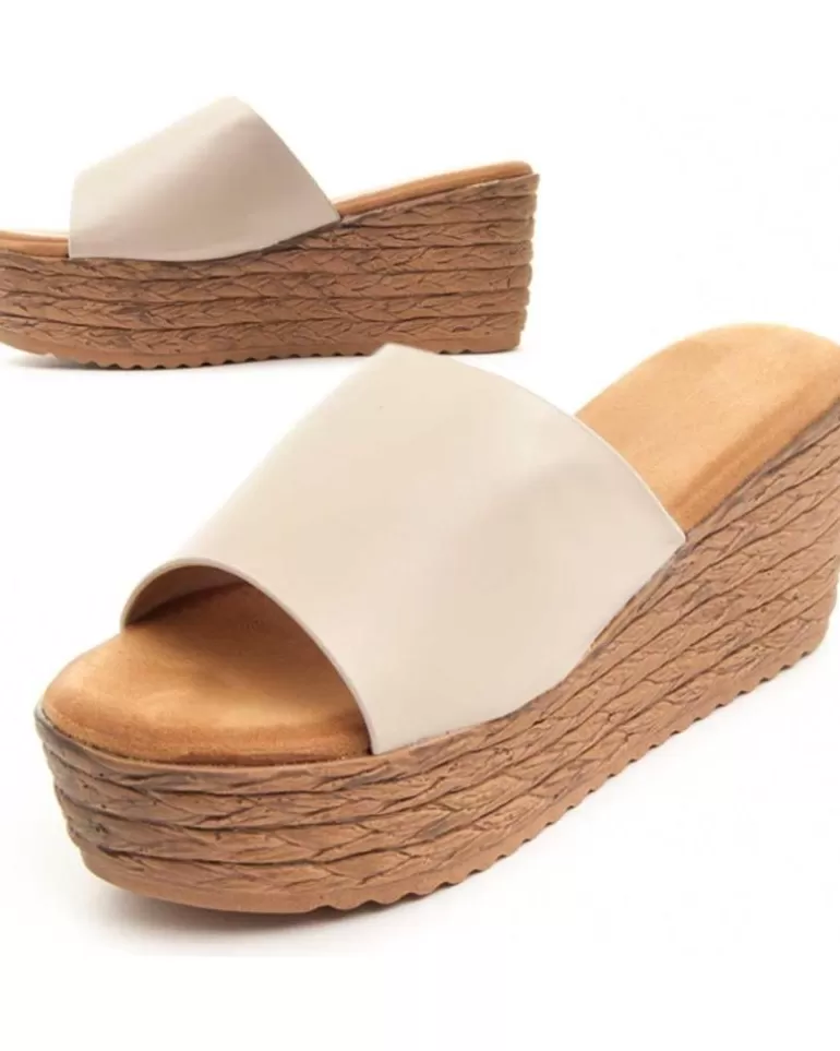 MONTEVITA Sandalias De Mujer Wedsun4 Beige Clearance