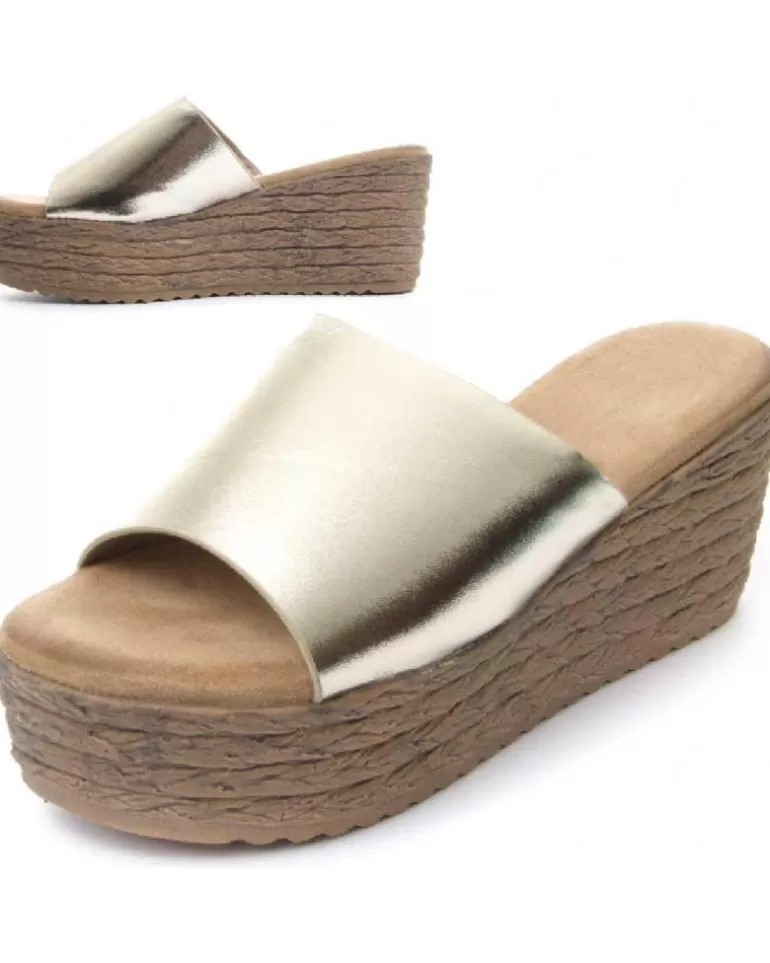 MONTEVITA Sandalias De Mujer Wedsun4 Gold Outlet