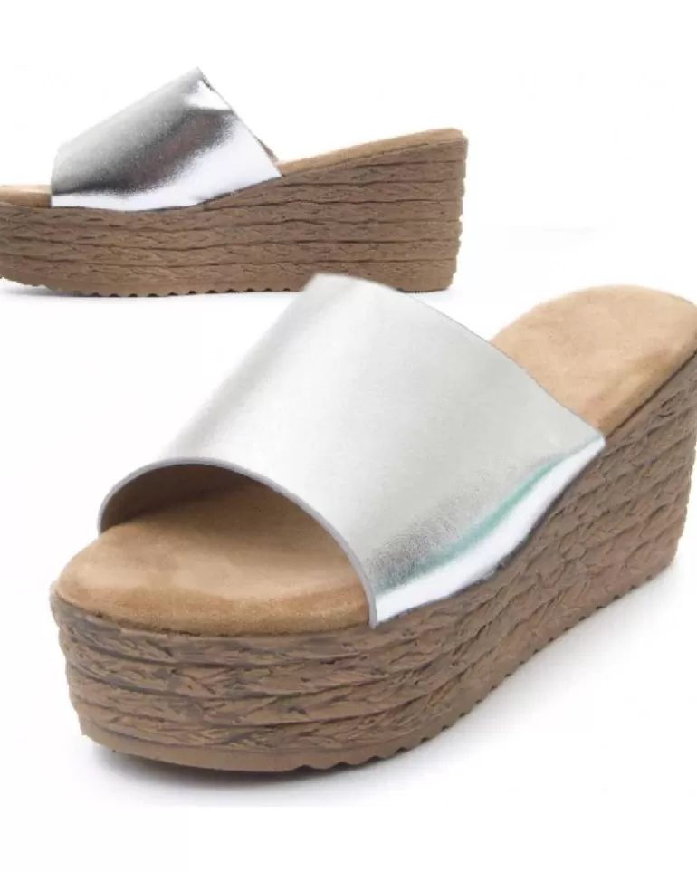 MONTEVITA Sandalias De Mujer Wedsun4 Silver New