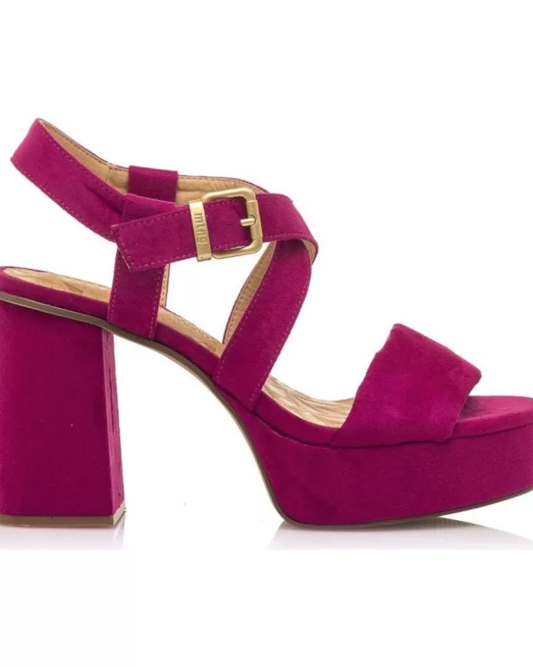 MTNG Sandalias De Mujer Sandalia Sindy Plataforma Mustang Morado Shop