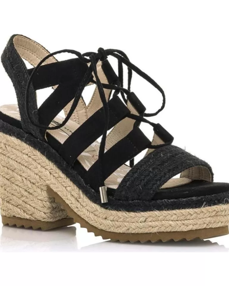 MTNG Sandalias De Mujer Sandalias De Tacón Mustang 50540 Negro Discount