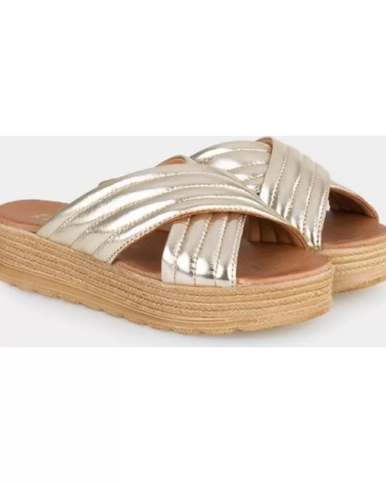 OTRAS MARCAS Sandalias De Mujer 50922 Oro Hot