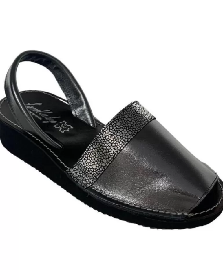 OTRAS MARCAS Sandalias De Mujer Menorquina Cua Piel Grabado Plateado Best Sale
