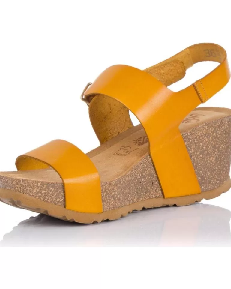 YOKONO Sandalias De Mujer Sandalias Bio Mora 009 Mostaza Beige Clearance